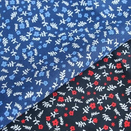 HLQON cotton sateen Star Fishbone Flower fabric for sewing women clothing upholstery tissue wedding dress patchwork DIY