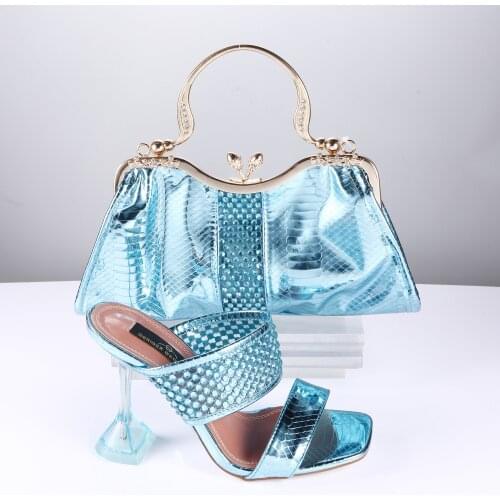 Top Brand High Heels Matching Bag Set for Lady Girls Women Pump Party Anniversary High Heeled Shoes and Bag to Matching Handbag