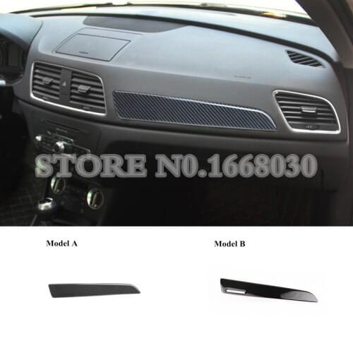 Carbon Fiber Center Dashboard Glove Box Moulding Cover For Audi Q3 8U 2012-2017 Car accesories interior Car decoration