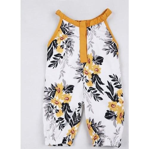 Summer Newborn Baby Girl Clothes Floral Sleeveless Romper Jumpsuit Baby Girl Sunsuit One-pieces