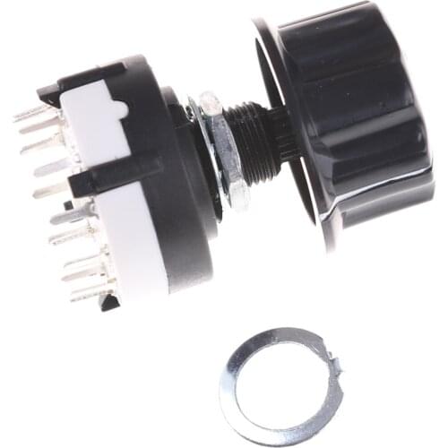 Hot RS26 1 Pole Position 12 Selectable Band Rotary Channel Selector Switch Single Deck Rotary Switch Band Selector High-quality