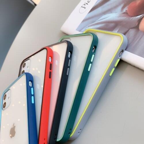 Matte Phone Cover Case For Apple iPhone X XR XS 12 11 Pro Max 8 7 6S 6 Plus Case Translucent Hard Soft Liquid Silicon Edges Case