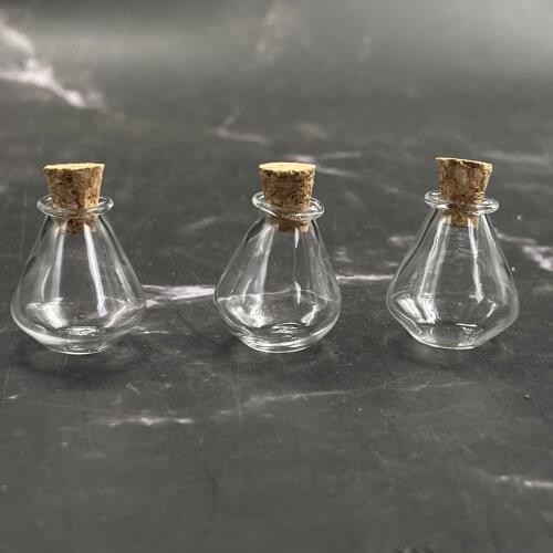 Mini Diamond Vase Mini Glass Bottles Delicate Cork Stoppers Wish Bottles DIY Miniature Bottles Favor Cute Small Glass Jars