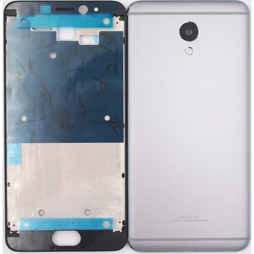 BaanSam New LCD Holder Screen Front Frame Battery Back Cover For MEIZU M5 NOTE 5.5 Inch Housing Case No Power Volume Buttons