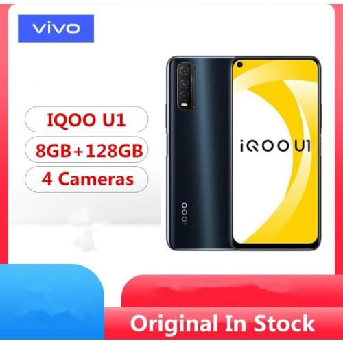 Original Vivo IQOO U1 4G LTE Mobile Phone Snapdragon 720G Android 10.0 6.53" 2340X1080 8GB RAM 128GB ROM 48.0MP Fingerprint Face