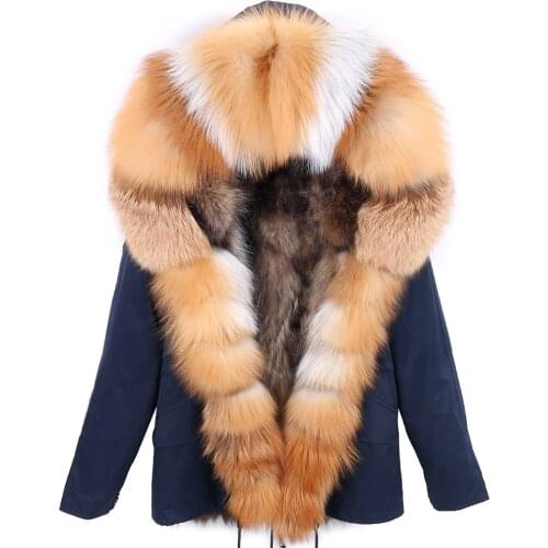 Waterproof parkas Natural fur lining parka natural raccoon fur coat 2021 new real fur coat winter jacket women collar warm thick
