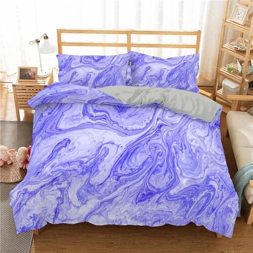 Simple and Chic Girl Marble Duvet Is Covered with Colorful Glitter Turquoise Bed Quilt Cover Bedroom Home Textile Bedding Set
