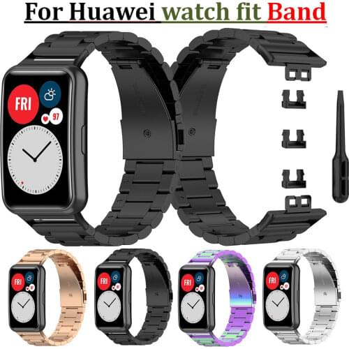 Top Quality Smartwatch Band Strap for HUAWEI watch Fit Bracelet Replacement Stainless Steel Wristband For Huawei Fit Watchband