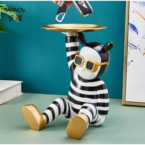 Nordic Home Storage Tray Decorative Statue Living Room Porch Tray Figurine Home Storage Organization Home Decoration Accessories