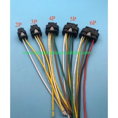 2/3/4/5/6 Pin Amp fuel injector impact sensor connector waterproof auto plugs 4F0973702 /3/4/5/6 with wire