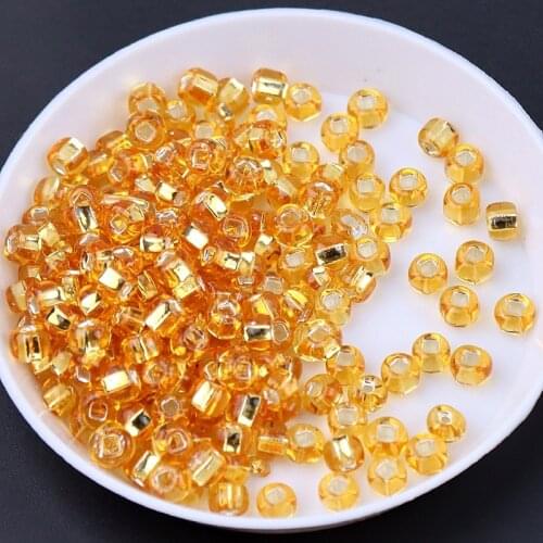 2/3/4mm Square Hole Glass Seed Beads Charm Czech Irrigation Sliver Beads For Jewelry Making Bracelet Necklace DIY Accessories