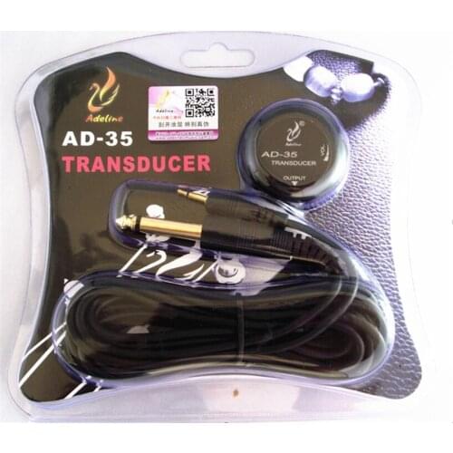 Adeline AD-35 Mini Sound Pick-up Piezo Transducer Contact MIC. For Acoustic Guitar ukulele Violin Viola Cello Banjo no drilling