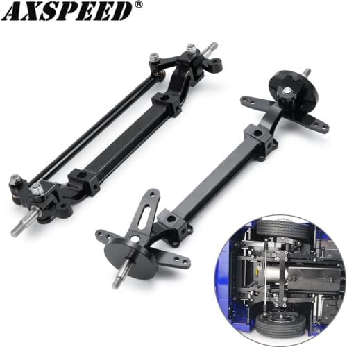 AXSPEED RC Car Front Axle Steering Rod Link Pole Metal Replacement Parts for 1/14 Tamiya RC Tractor Truck Car Upgrade Parts