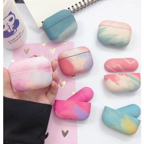 For Apple AirPods Pro 3 Earphone Cases Hard PC Watercolor Painting Earpods Protective Case for Apple Airpods Pro Cute Cover