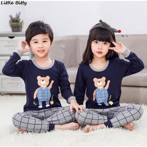 Bear Pajamas Children Dinosaur Pajama for 10 11 12 13 14 Years Kids Pyjamas Girls Sleepwear Unicorn Pajamas for Teens