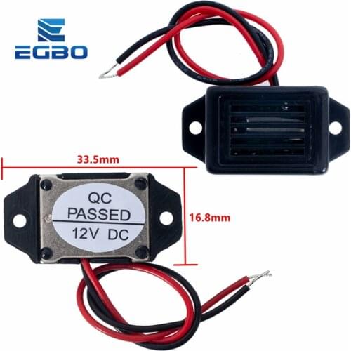 EGBO 1PCS Alarm Buzzer DC 12V 85dB Mini Electronic Alarm Buzzers Constant Tone