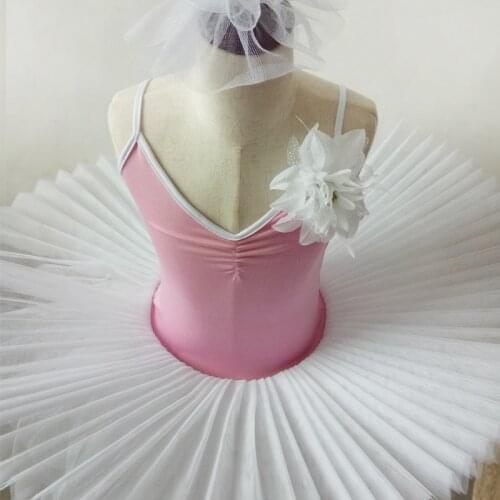 Customized Women Professional TUTU Strap Dress Girls Ballet Performance Dress White Swan Lake Costumes