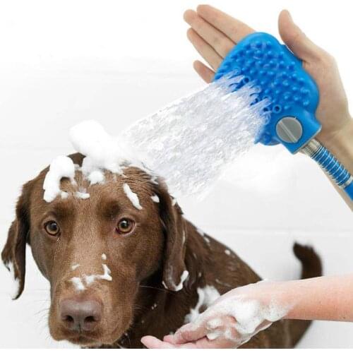 Dog Bathing Tool Pet Shower Sprayer Scrubber two in One Shower Bath Tub Home and Garden Use For Dog Cat Horse Pet Grooming
