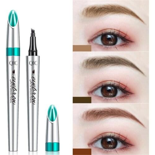 Brow Pencil Waterproof Lasting Four Tip Eyebrow Pencil Longlasting Liquid Eyebrow Brown Natural Makeup Make Rotatable Up Pen
