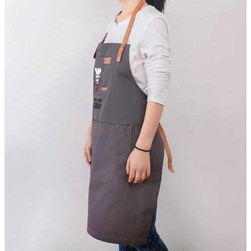 Korean fashion hotel chef serving barista apron floral baking coffee shop office uniform aprons
