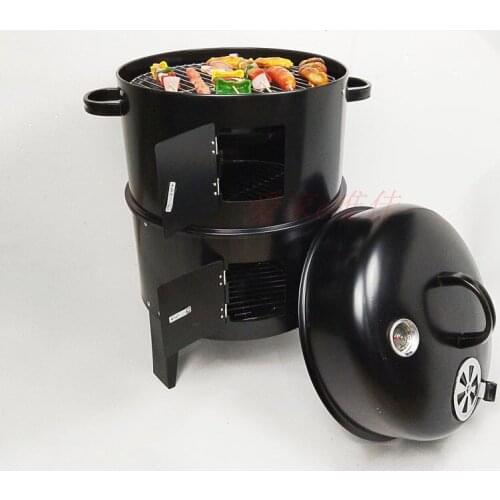 DIY 40x84 Cm Smoker Grill Round Charcoal Stove Outdoor Bacon Portable Grill Bacon Stove Smoked Bacon