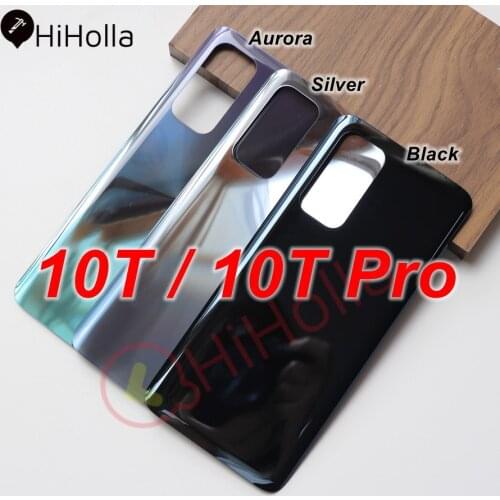For Xiaomi Mi 10T Battery Cover Back Glass Panel Rear Door Housing Case 10T Pro Battery Cover+Camera Glass Lens Replacement