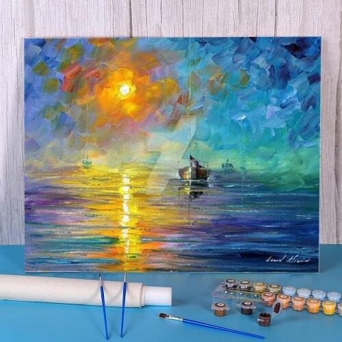 Oil Painting Style Resonance Paint By Numbers Set Acrylic Paints 50*70 Paiting By Numbers Loft Wall Picture For Handiwork