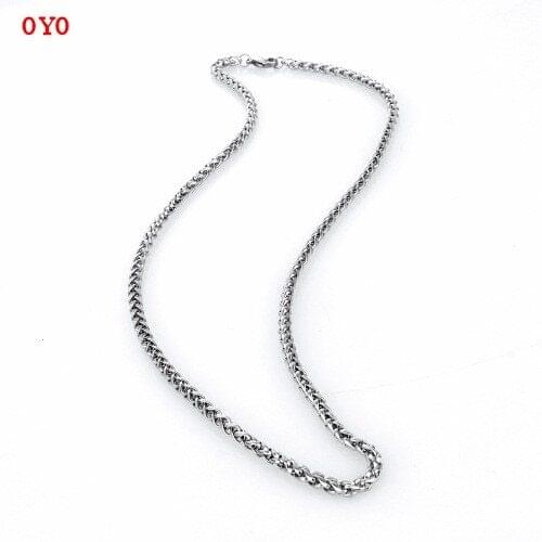 925 Silver Fashion Mens Keel Chain Flower Basket Necklace