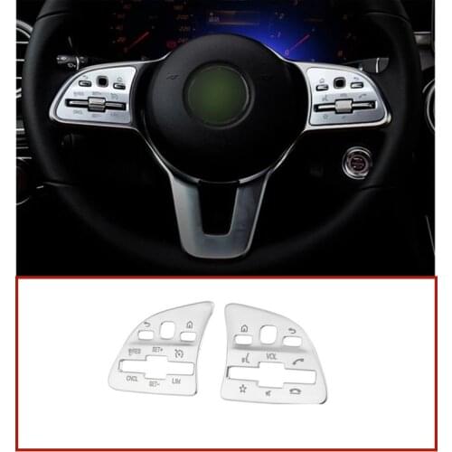 Left Hand Drive Car Steering Wheel Button Cover Sticker For Mercedes Benz A B class GLA GLB CLA W177 W247 H247 X247 C118 2020