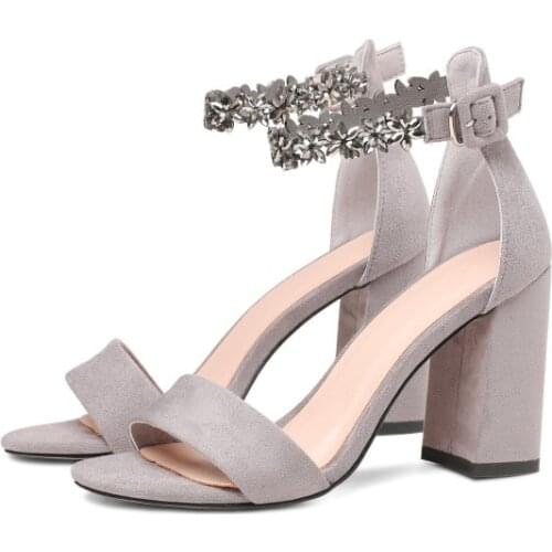 Summer 2020 new womens shoes fashion womens sandals with fairies diamond thick heels