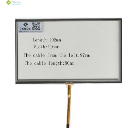 ZhiYuSun KDT-6259 192mm*116mm 8inch 4lines NEW touch screen panel 192*116 TOUCH glass sensor for DVD car this is compatible