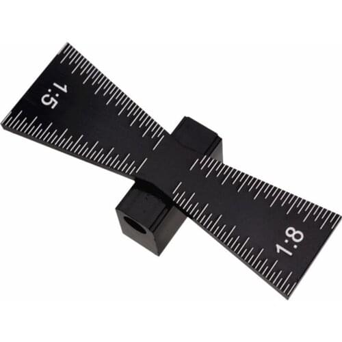 Aluminum Alloy Hand Cut Wood Joints Gauge Wood Joints Dovetail Marking Gauge Template 65*22*18mm