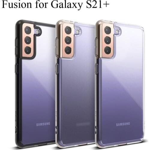 Ringke Fusion Designed for Galaxy S21 Plus Silicone Case Flexible Tpu and Transparent Hard PC Back Cover Hybrid