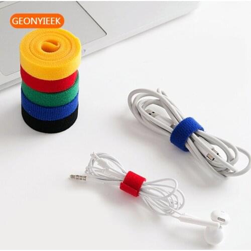 USB Cable Winder Cable Organizer Ties Mouse Wire Earphone Holder HDMI Cord Free Cut Management Phone Hoop Tape Protector