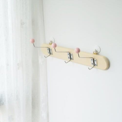 Nordic Wall Hook Hanger French Korean Wooden Clothes Hat Holder Rack Door Coat Hooks Crochet Organizer Kids Room Decoration