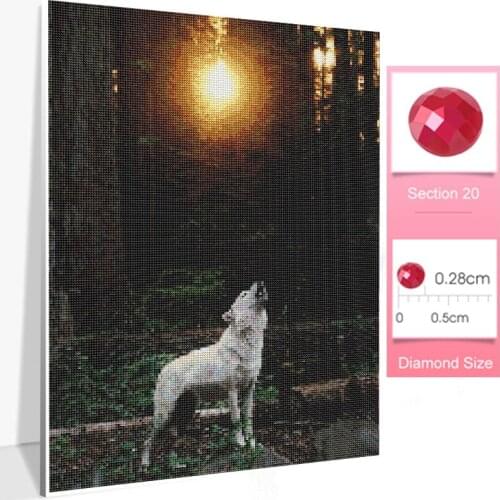 Wolf DIY Full Drill cartoon diamond painting Diamond Embroidery Christmas Diamond Mosaic Christmas Home Decor