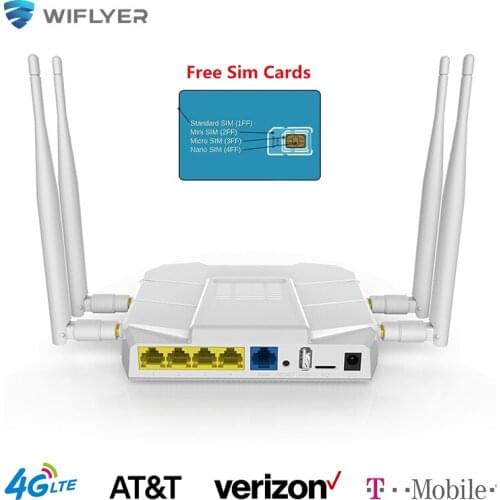 Wiflyer WE1326KC 3G 4G Unlocked LTE Router Wireless Gigabit Router 4G Modem 2.4G&5.8G Dual Band Home Wireless EU Frequency Band