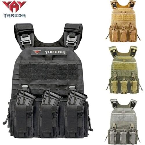 YAKEDA Multifunctional Army Tactical Vest Molle /Quick Release Combat Gear Vest Outdoor Hunting Combat Assault Training Vest