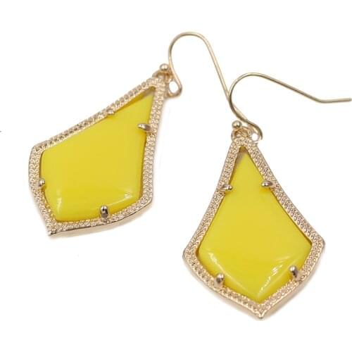 Kace Highly Bright Color Drop Earrings for Women