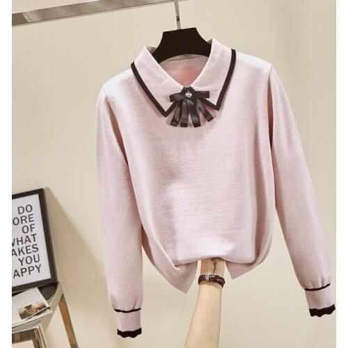 2019 Autumn And Winter New Korean Women Sweater Long Sleeved Casual Jumper Female Pullover Knitted Sweaters Pull Femme Tops R710