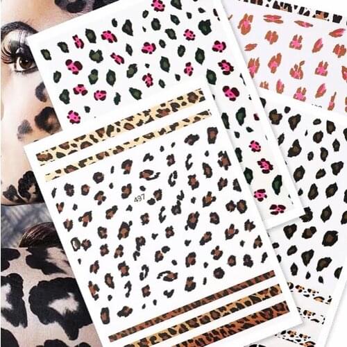 Snake Grain Leopard Grain series 3D Back glue Nail decal Nail sticker Nail decoration Nail art Nail tool Nail ornament HL31