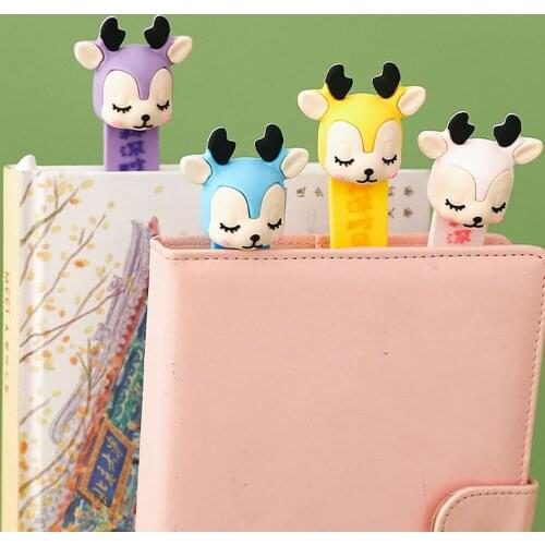 1Pcs Novelty Lovely Bookmark Cartoon Dog Cat Hamster Fox Ass Bookmarks Book Creative Items Stationery Gift for Kids Children