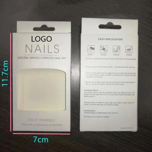 7 Style Nail Lining Custom Logo Fashion Transparent Fake Nails Tray Case