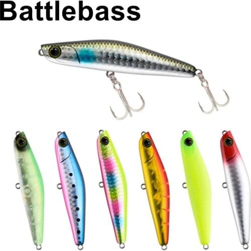 80mm 18g Rockfishing Fishing Lures Pencil Fish Jerkbait Woblers Pike Artificial Bait for Fishing Baits Fish Sinking Wobblers
