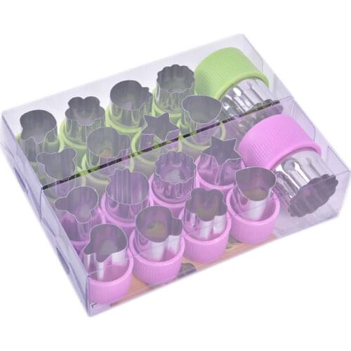 9Pcs/Set Stainless Steel Flower Shape Fruit Vegetable Peele Cookies Cutter Mold