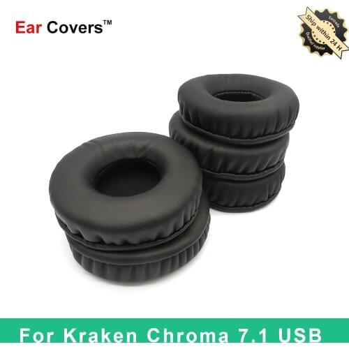 Ear Pads For Razer Kraken Chroma 7.1 USB Headphone Earpads Replacement Headset Ear Pad PU Leather Sponge Foam