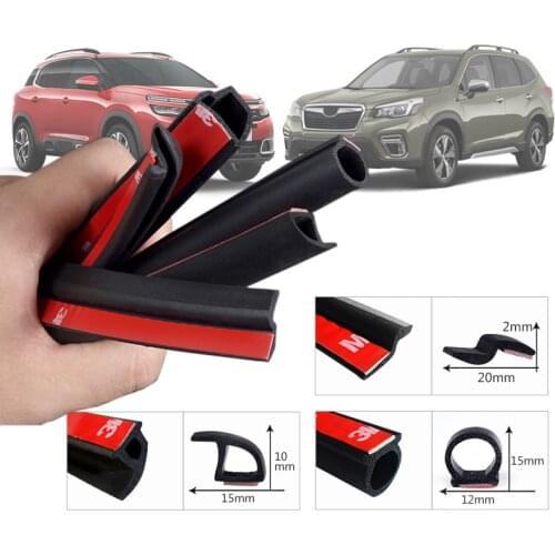 Car-styling 2Meter B Z P D Type Car Rubber Seal Sound Insulation Weatherstrip Edge Trim Noise Insulation Car Door Sealing Strip