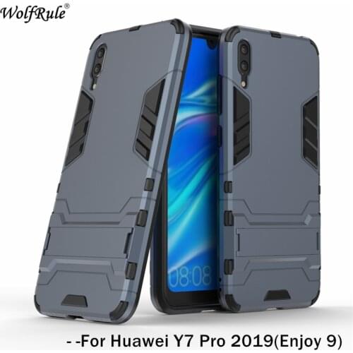Case Huawei Y7 Pro 2019 Case 6.26 inch Silicone Rubber Robot Armor Hard PC Back Phone Case For Huawei Y7 Pro 2019 Cover Enjoy 9