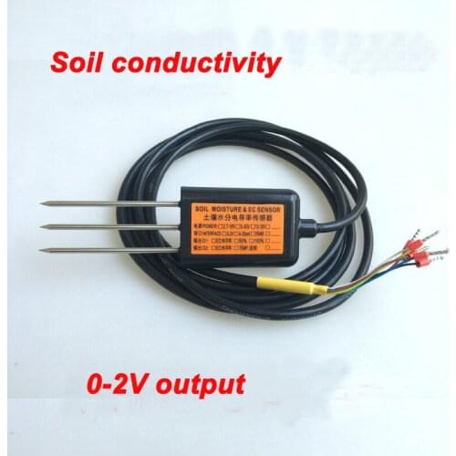 Free shipping EC10 Output 0-2V Soil conductivity measurement quality ec conductivity sensor