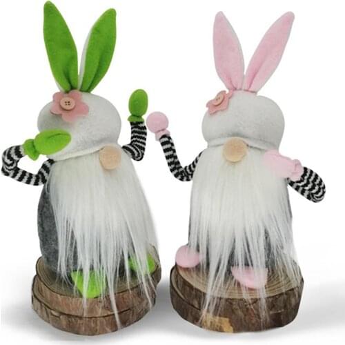 Long Bread Easter Rudolf Doll Rabbit Elf Bunny Easter Gift Kids DIY Happy Easter Party Decor For Home